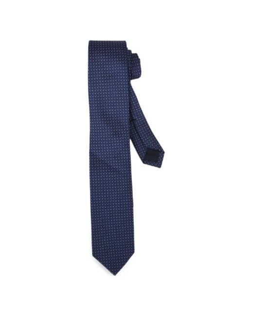 Corneliani Blue Patterned Silk Tie for men