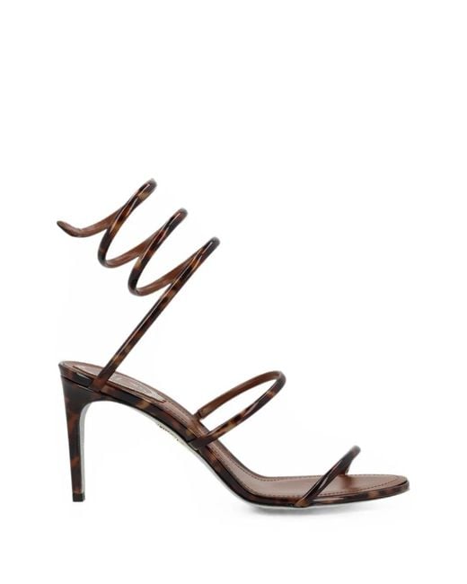 Rene Caovilla Brown Cleo Tortoiseshell-Effect Sandals