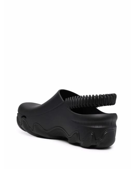 Gcds Black Embossed-logo Slingback Clogs for men