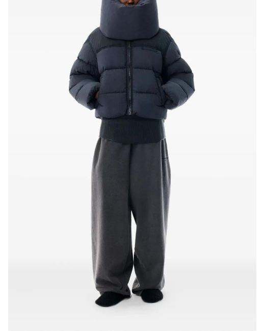Alexander Wang Blue Cropped Puffer Jacket