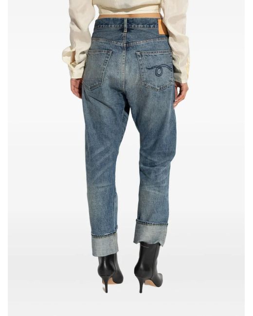 R13 Blue Crossover-Waist Jeans