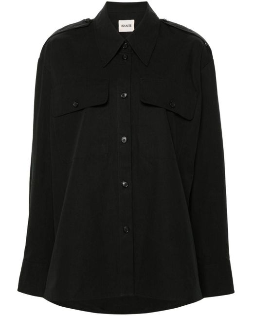 The Missa cotton shirt di Khaite in Black