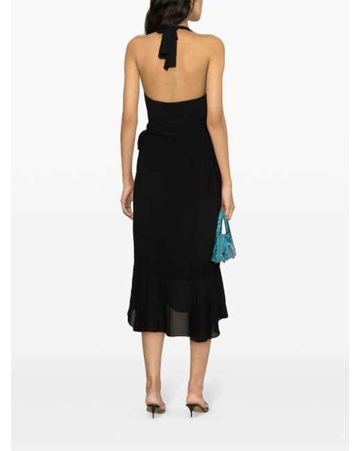 Moschino Black Neckholder-Kleid aus Seide