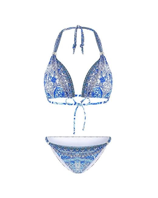 Camilla Blue Bosphorous Crystal-Embellished Bikini