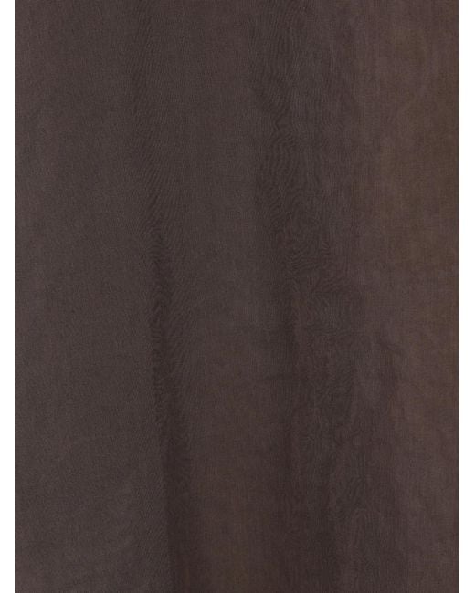 The Row Brown Catia Long-Sleeve Cotton Maxi Dress