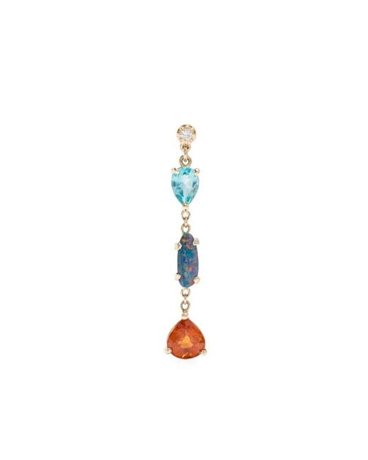 Jacquie Aiche White 14Kt Sophia Multi-Stone Earring
