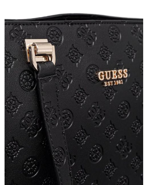 Guess Black Monogram Luggage