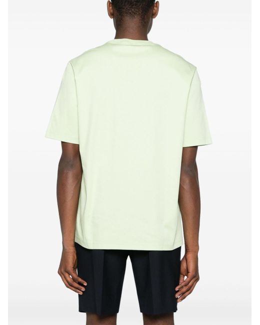 T-shirt en coton à logo brodé Lanvin pour homme en coloris Green
