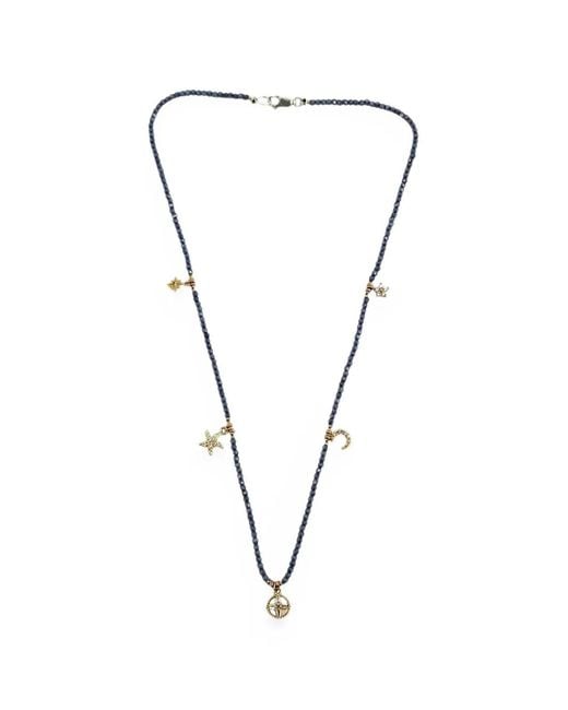 Madison Metallic Multi-Charm Beaded Necklace