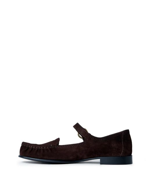 Miu Miu White Buckle-Strap Loafers