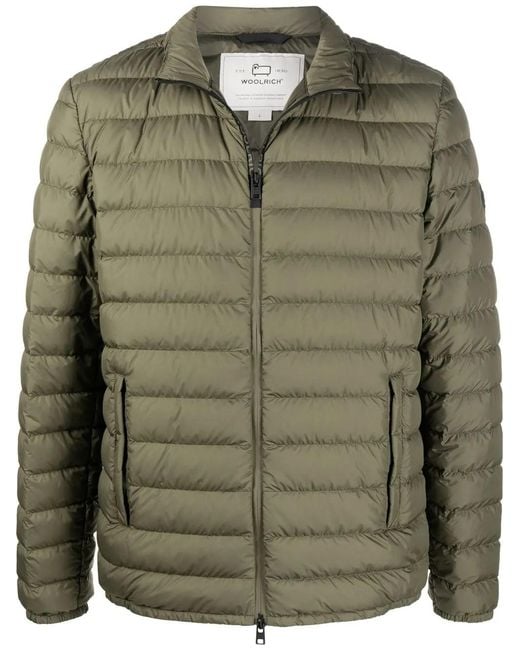 Woolrich Green Sundance Padded Track Jacket for men