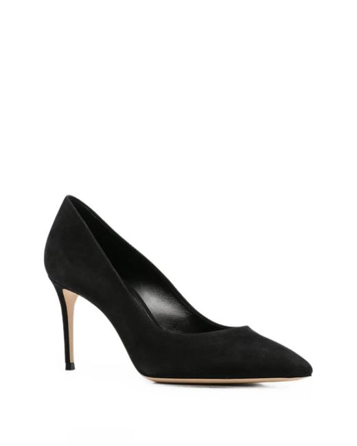 Casadei Black Pointed-Toe Pumps
