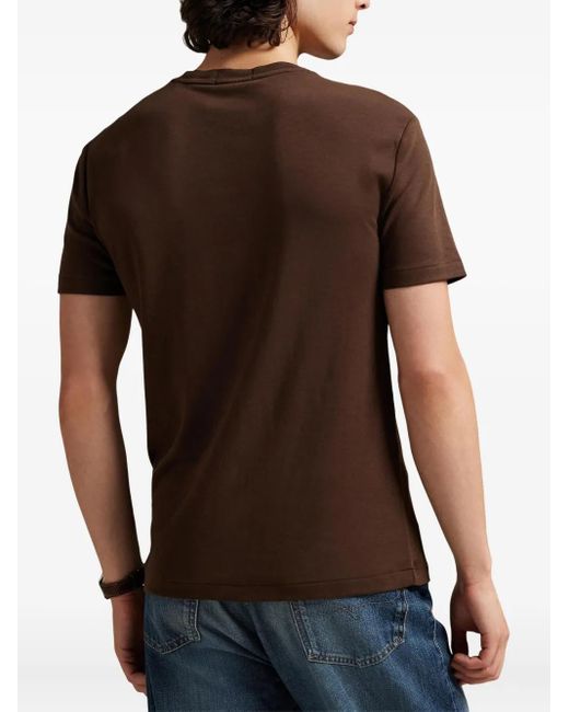 Polo Ralph Lauren Brown Logo-Detail Cotton T-Shirt for men