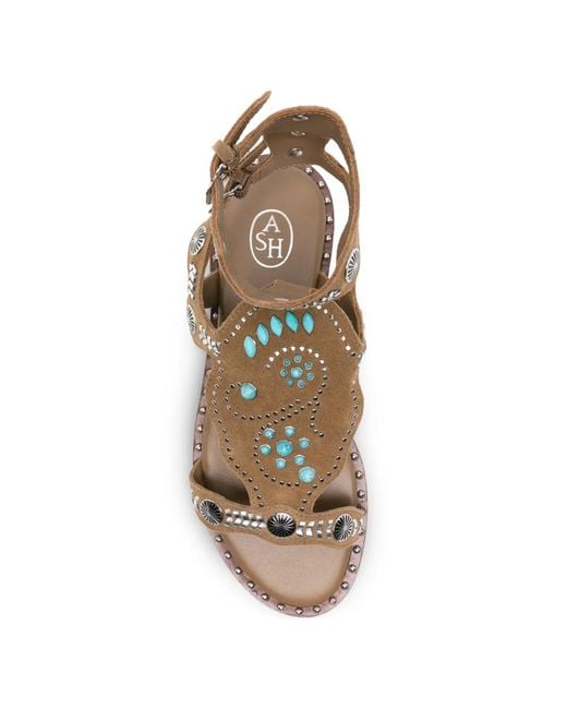 Ash White Buckle-Fastening Sandals