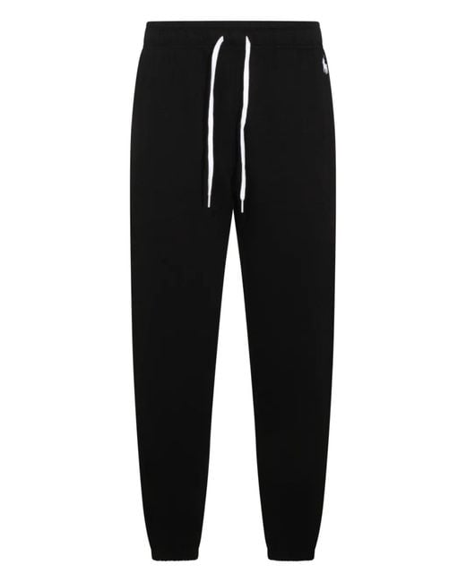 Polo Ralph Lauren Black Drawstring Logo Trousers