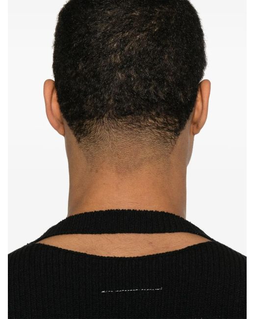 メンズ MM6 by Maison Martin Margiela ナンバープリント セーター Black