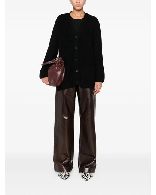 P.A.R.O.S.H. Black Buttoned Pocket Cardigan