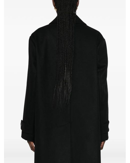 Barena Black Single-Breasted Notched-Lapels Coat