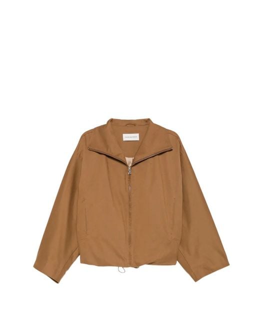 Nour Hammour Brown Francois Zip-Fastening Jacket