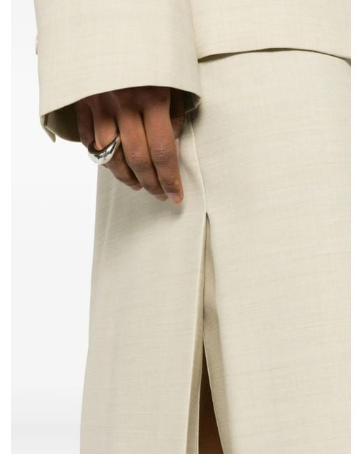 Calvin Klein Mini-Rok Met Zijsplit in het Natural