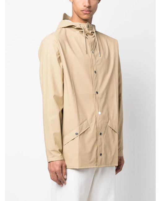 Rains Natural Hooded Waterproof Jacket