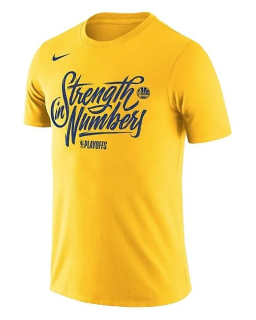 Nike Yellow Nba Gsw Dri-Fit T-Shirt for men