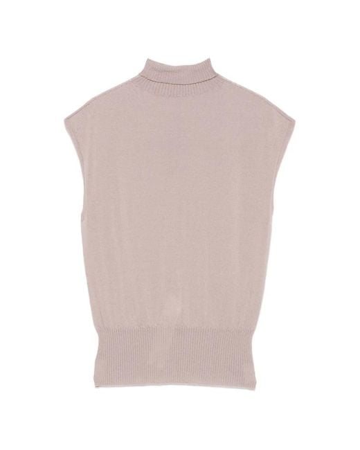 Rick Owens Pink Sleeveless Turtleneck Tank Top