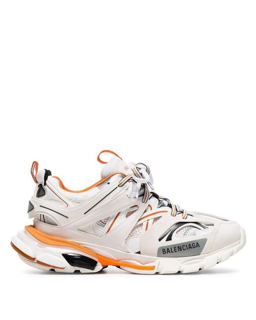 Balenciaga Rubber Track Sneaker in White / Orange (White) - Save 62% | Lyst