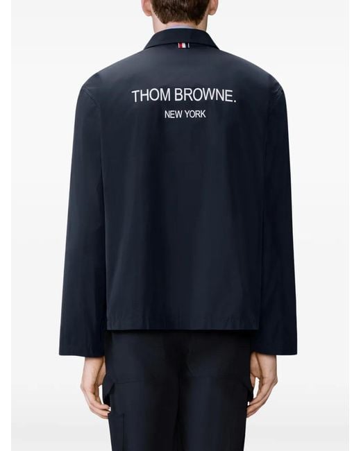 Thom Browne Blue Light Memory Tech Packable Sportcoat for men