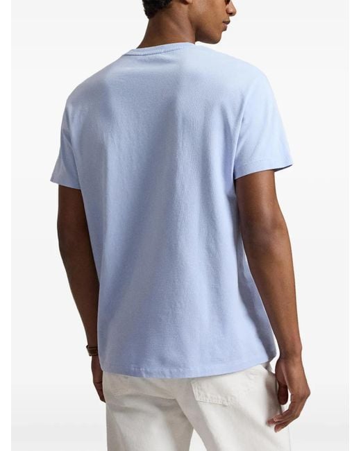 Polo Ralph Lauren Blue T-Shirt À Logo Brodé for men