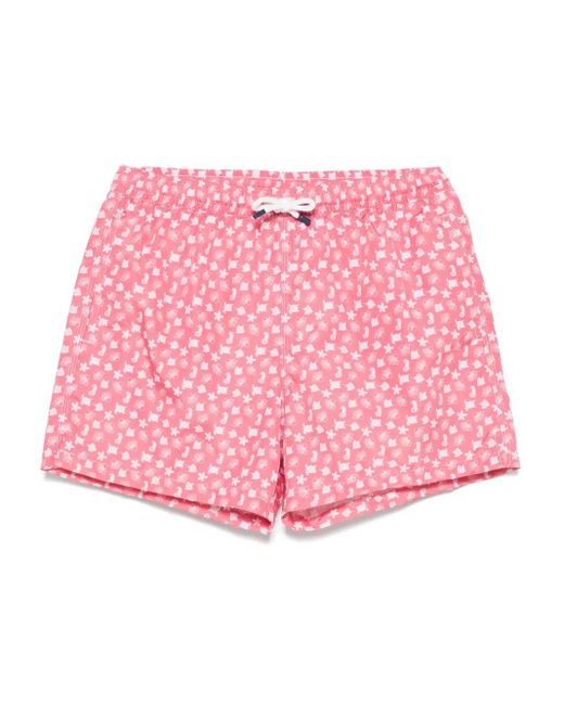 Fedeli Pink Madeira Swim Shorts for men