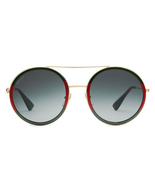 Gucci Green Round-frame Sunglasses
