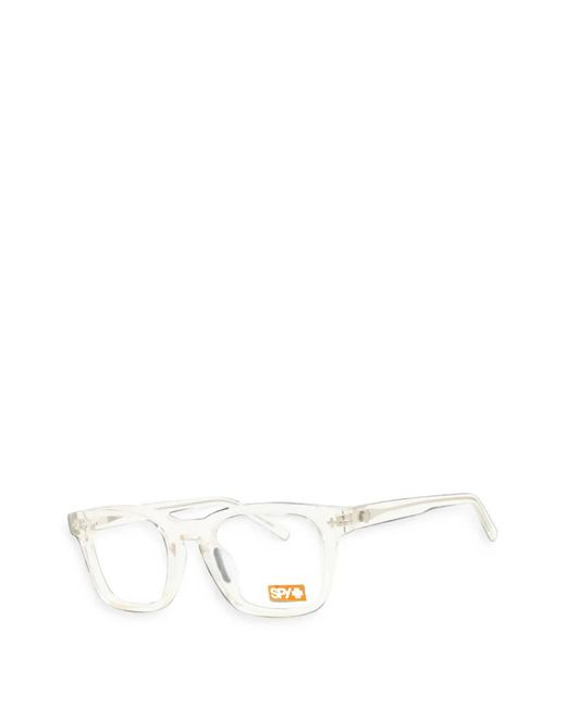 Spy White Hardwin Rectangle-Frame Glasses