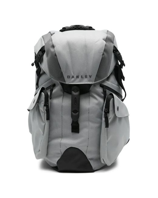 Oakley Gray Flap-Pocket Backpack for men