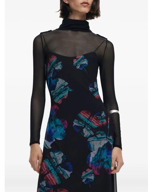 Desigual Blue Polyester Dress