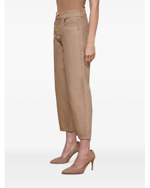 L'Agence Liora High-Waist Jeans Met Knopen in het Gray