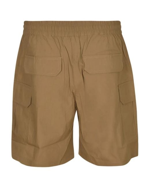 P.A.R.O.S.H. Natural Cargo-Pocket Drawstring Shorts