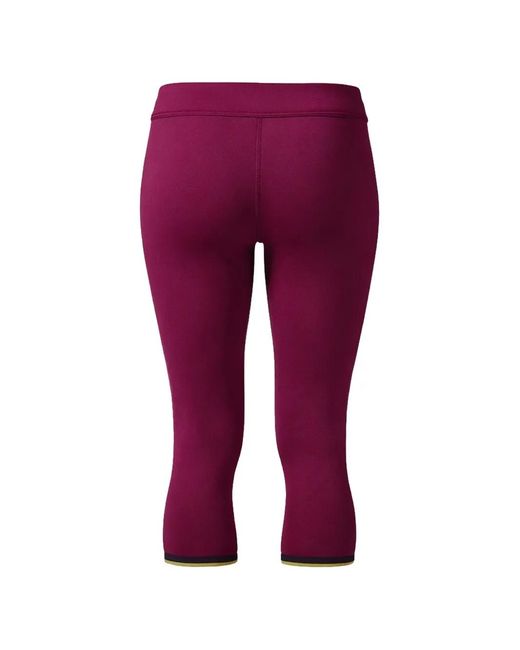Reebok Purple Patterned Elasticated Cropped Leggings