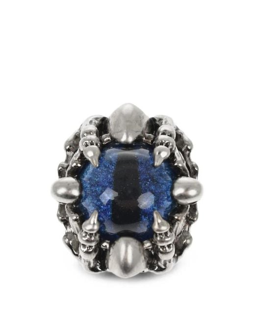 DSquared² Blue Skull-Motif Clip-On Earring for men