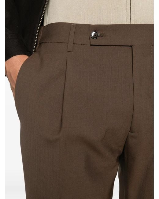Berwich Gray Xretrolong Pleated Trousers for men