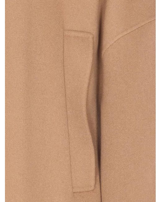 Max Mara Natural Zip-Up Hooded Coat