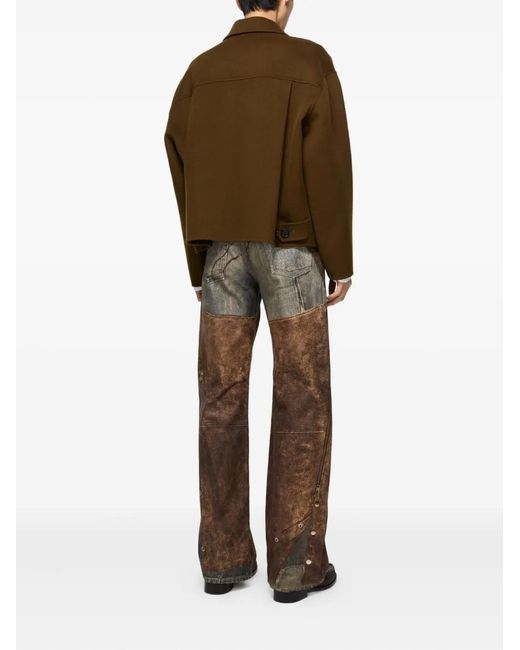 Acne Brown Zip-Front Jacket for men