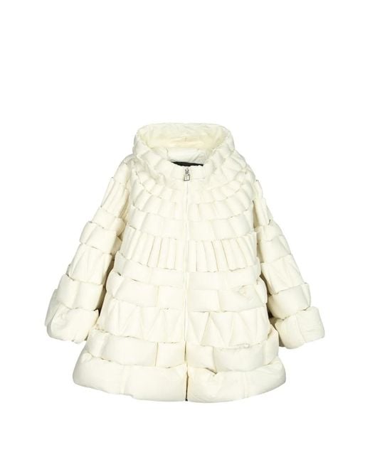 RAXXY White Doudoune Zippée À Col Montant