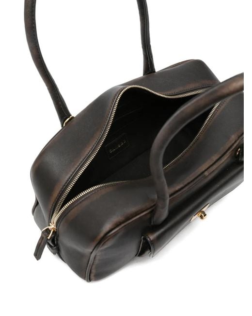 Sandro Black Ezmehralda Leather Shoulder Bag