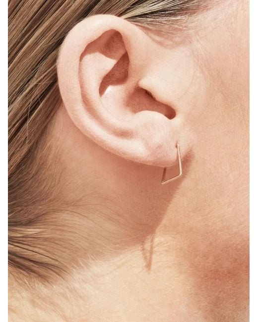 Shihara Metallic 18Kt Twist Square 01 Earring