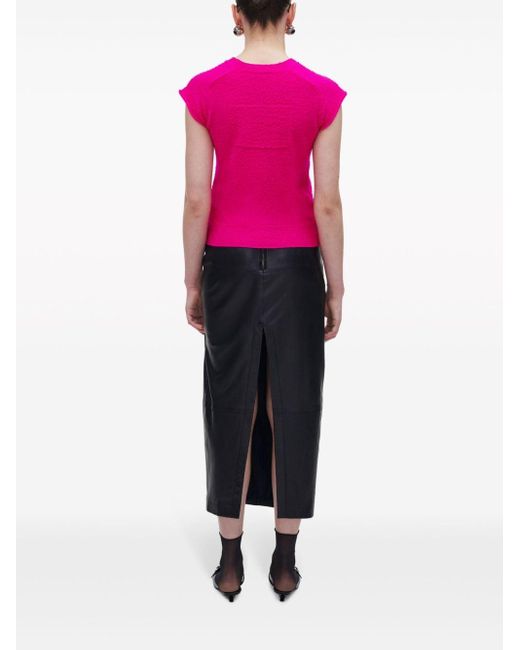 Marc Jacobs Pink Pilled Cap-sleeve Wool Vest