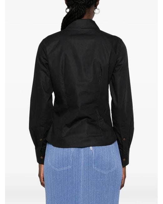 Vivienne Westwood Black Violin Orb-Embroidered Shirt