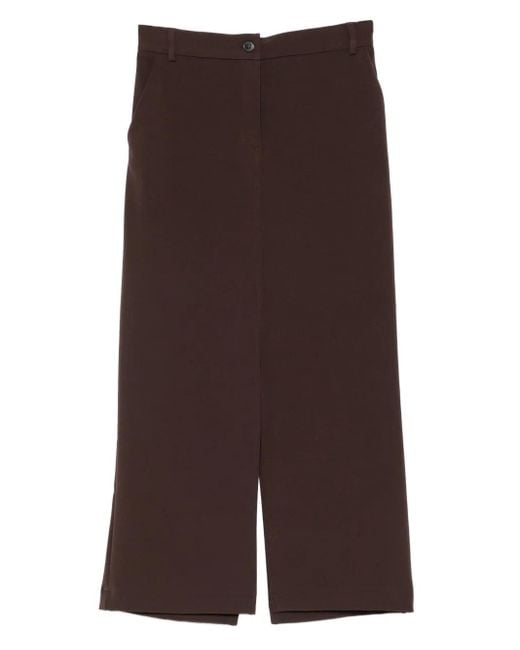 Marella Brown Pencil Midi Skirt