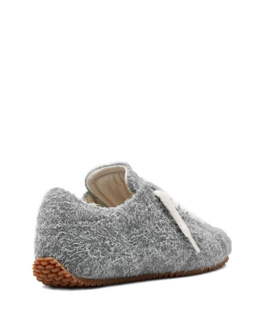 Axel Arigato Gray Lace-Up Shaggy Suede Sneakers