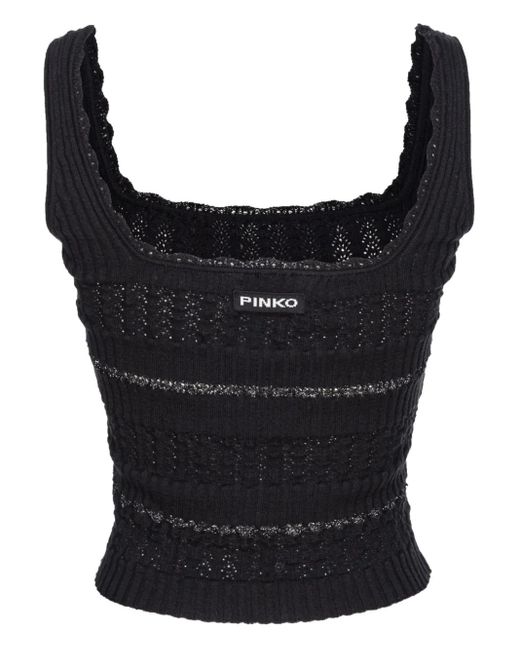 Pinko Black Logo Top